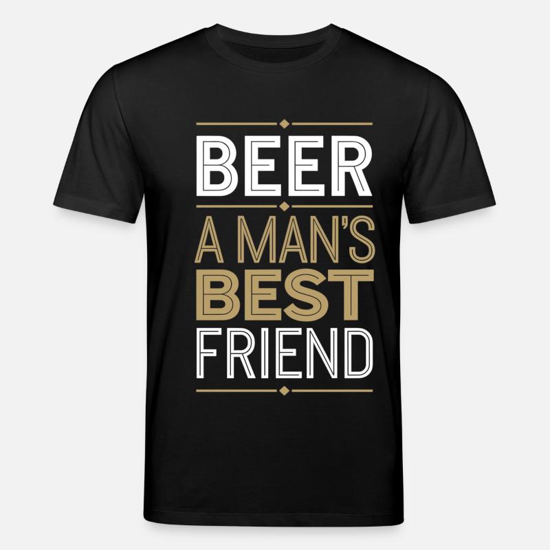 Männer und Bier – echte Freundschaft - Stanley/Stella Unisex Bio-T-Shirt CREATOR  - Schwarz