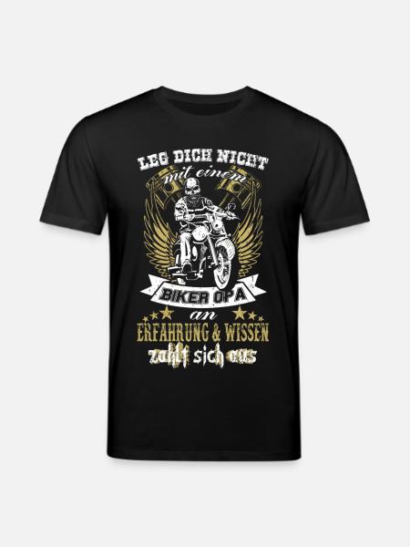 Biker Opa - Stanley/Stella Unisex Bio-T-Shirt CREATOR  - Schwarz