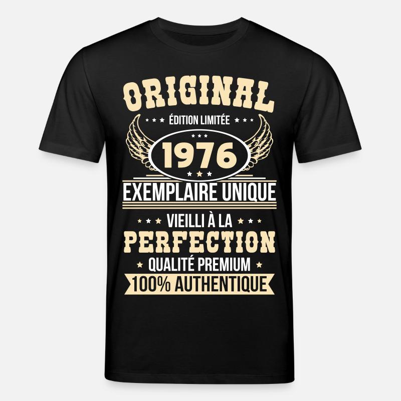 1976 – Unique example – Premium quality - Stanley/Stella CREATOR Unisex Organic T-Shirt - black
