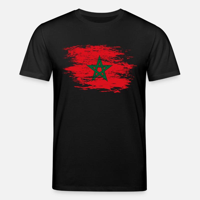 Drapeau du Maroc utilisé - T-shirt bio CREATOR Stanley/Stella Unisexe - noir