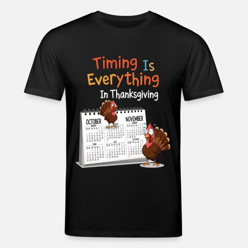 Calendrier de Thanksgiving - T-shirt bio CREATOR Stanley/Stella Unisexe - noir