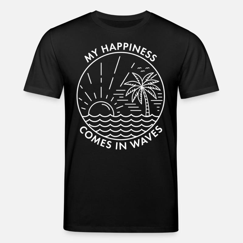 Mon bonheur vient par vagues - T-shirt bio CREATOR Stanley/Stella Unisexe - noir