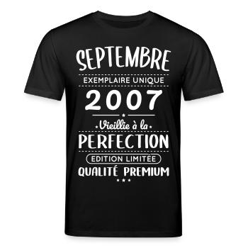 Anniversaire 18 ans - Septembre 2007 Perfection - T-shirt bio CREATOR Stanley/Stella Unisexe - noir - Devant - Alina (178cm) & Michal (187cm)