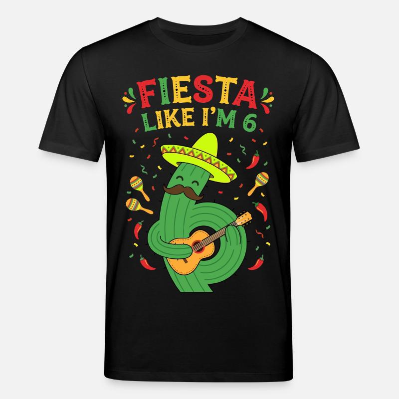 Fiesta comme si j’avais 6 cactus - T-shirt bio CREATOR Stanley/Stella Unisexe - noir