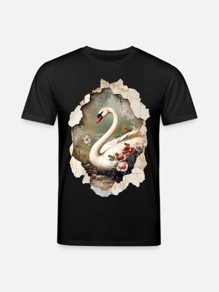 cygne - T-shirt bio CREATOR Stanley/Stella Unisexe - noir