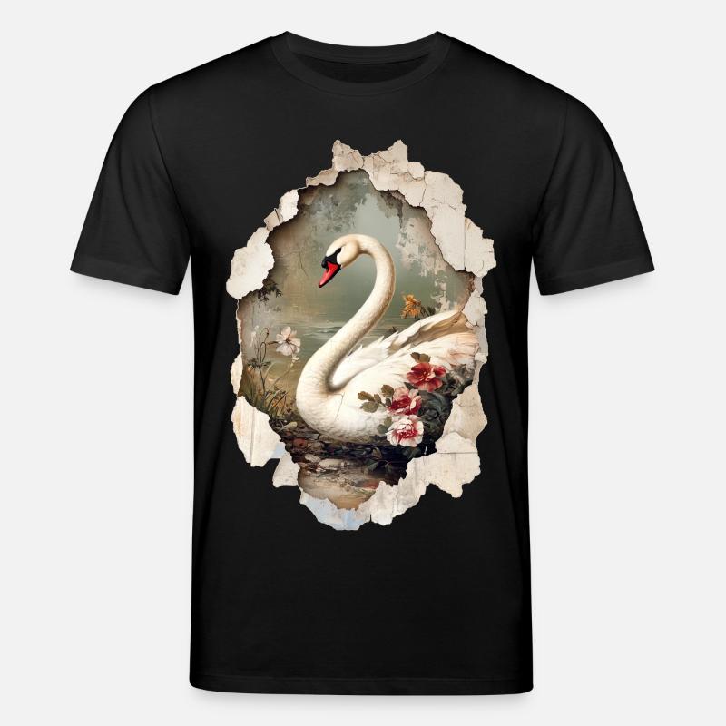 Schwan - Stanley/Stella Unisex Bio-T-Shirt CREATOR  - Schwarz