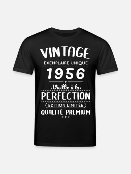 1956 – Jahrgang – Perfekt gereift - Stanley/Stella Unisex Bio-T-Shirt CREATOR  - Schwarz
