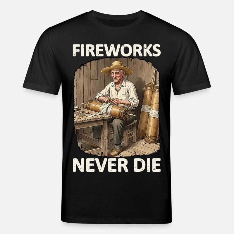 Fireworks Never Die Pyro - Stanley/Stella Unisex Bio-T-Shirt CREATOR  - Schwarz