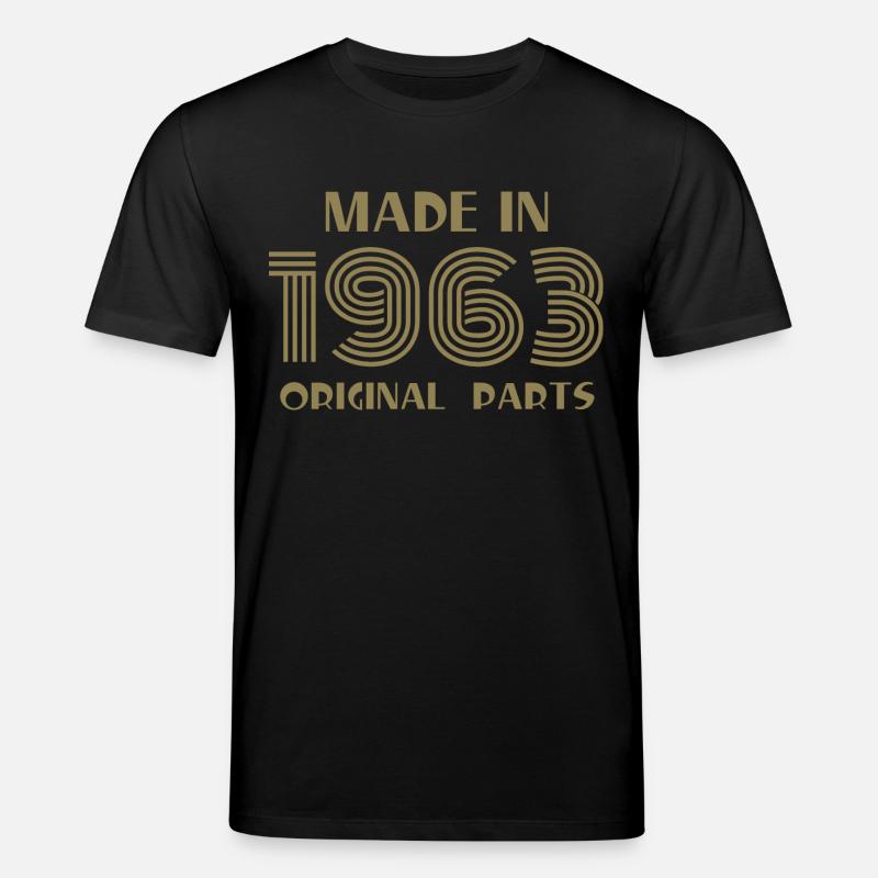 Fait 1963 Anniversaire Rétro - T-shirt bio CREATOR Stanley/Stella Unisexe - noir