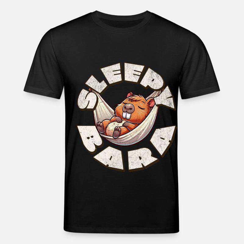 Capybara Sleepybara - Stanley/Stella Unisex Bio-T-Shirt CREATOR  - Schwarz