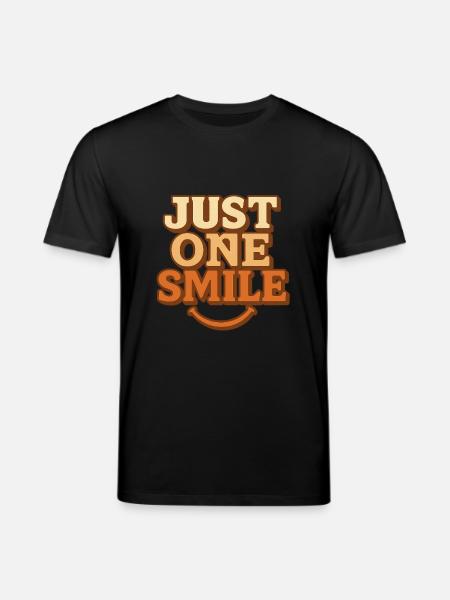 ''JUST ONE SMILE'' - Stanley/Stella CREATOR Unisex Organic T-Shirt - black