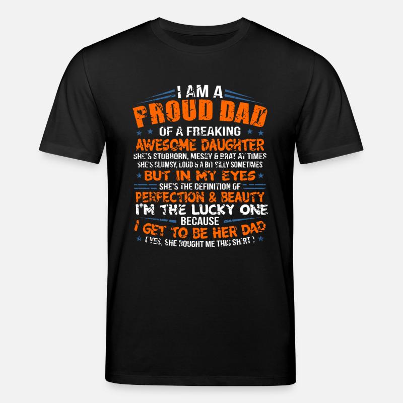 Proud Dad - Stanley/Stella Unisex Bio-T-Shirt CREATOR  - Schwarz