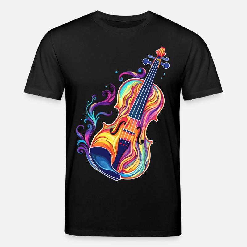 Violine Comic Look - Stanley/Stella Unisex Bio-T-Shirt CREATOR - Schwarz