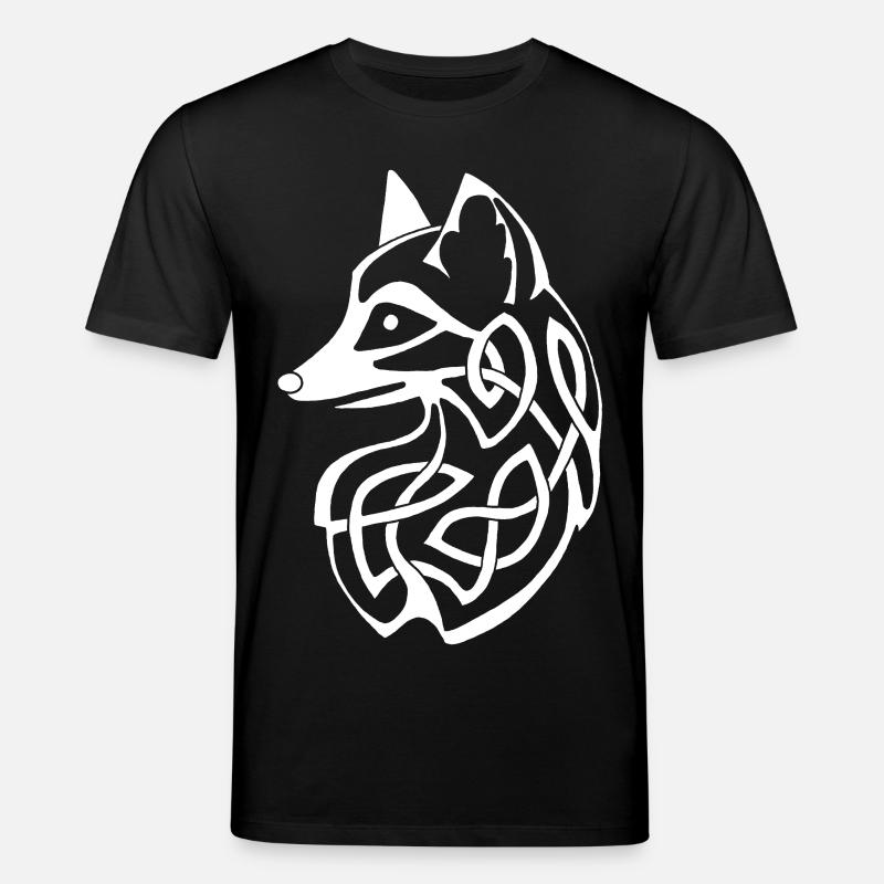 Renard celte blanc - T-shirt bio CREATOR Stanley/Stella Unisexe - noir