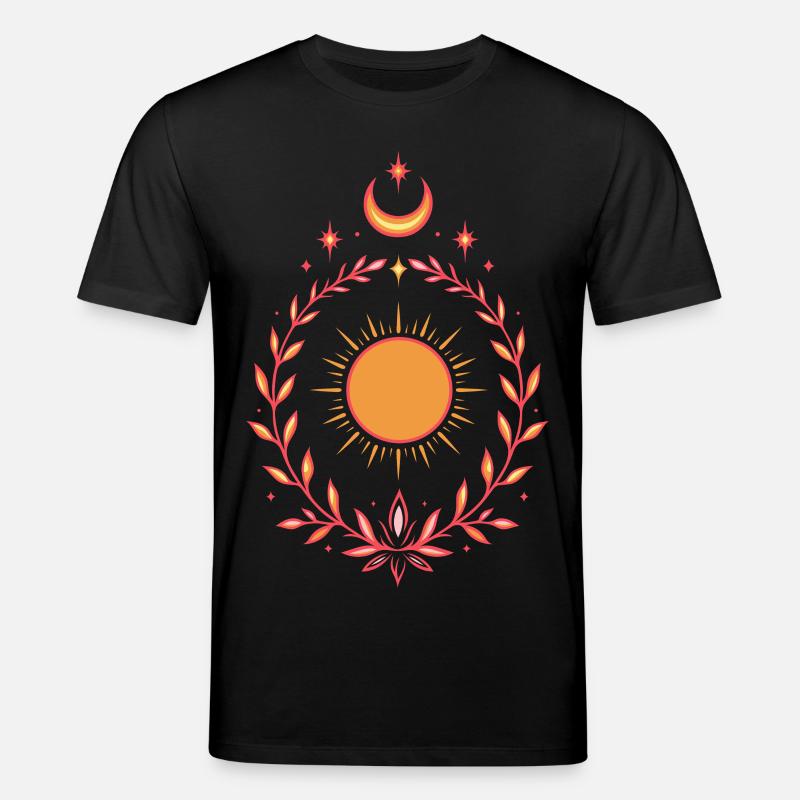 Midsummer Sun – Boho Litha Design - Stanley/Stella CREATOR Unisex Organic T-Shirt - black