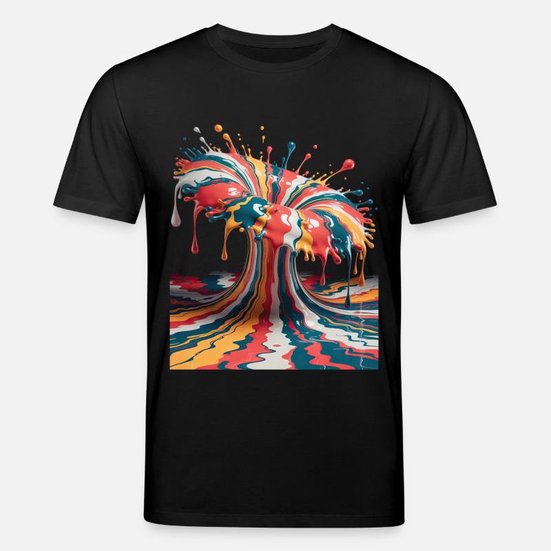 Regenbogen-Farbexplosion - Stanley/Stella Unisex Bio-T-Shirt CREATOR  - Schwarz