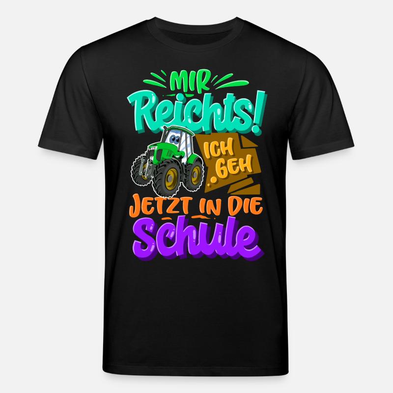 Traktor Kinder Einschulung - Stanley/Stella Unisex Bio-T-Shirt CREATOR  - Schwarz