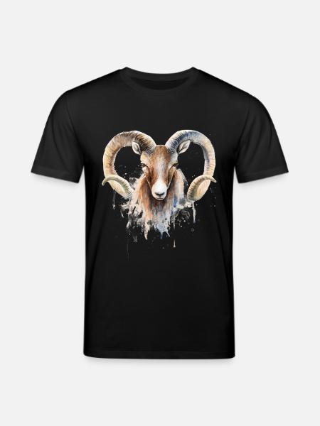 Sternzeichen Widder - Stanley/Stella Unisex Bio-T-Shirt CREATOR - Schwarz