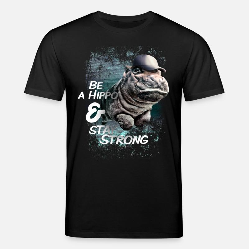 hippo love - Stanley/Stella Unisex Bio-T-Shirt CREATOR  - Schwarz
