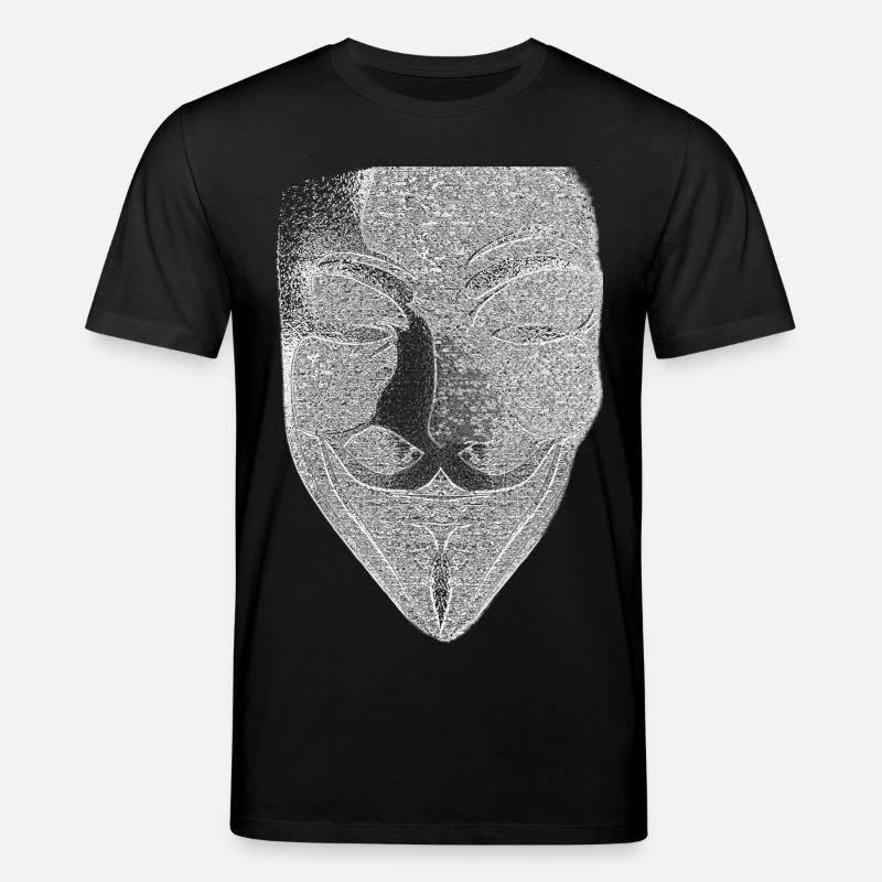 Anonymous v wie vendetta maske - Stanley/Stella Unisex Bio-T-Shirt CREATOR  - Schwarz
