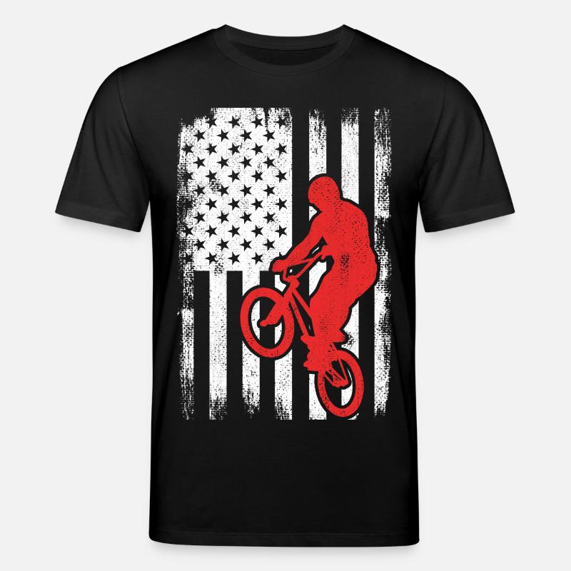 Drapeau BMX USA - T-shirt bio CREATOR Stanley/Stella Unisexe - noir