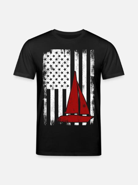 Patriotic Sailor U.S. - Stanley/Stella CREATOR Unisex Organic T-Shirt - black