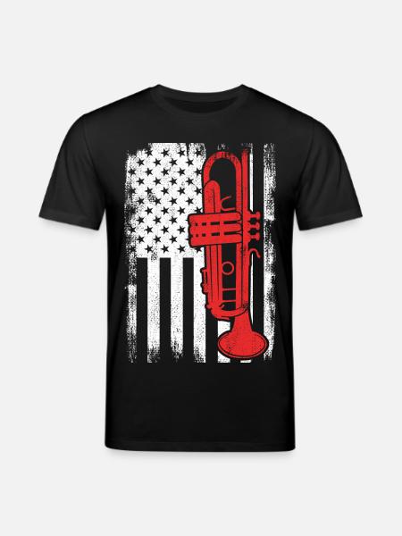 Drapeau Trumpet USA - T-shirt bio CREATOR Stanley/Stella Unisexe - noir