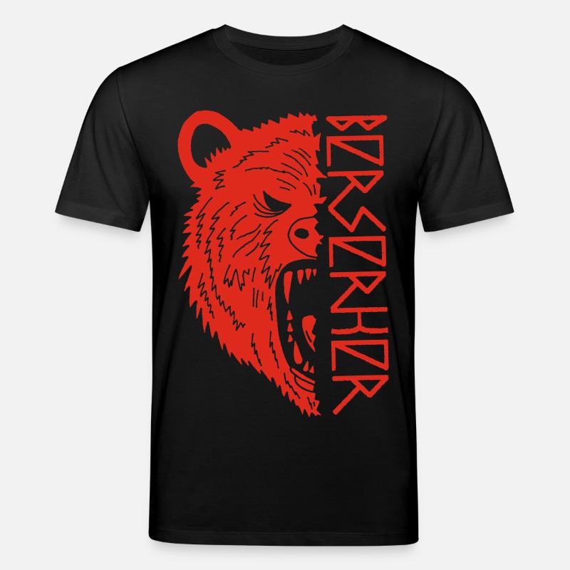 Roter Bär Krieger - Stanley/Stella Unisex Bio-T-Shirt CREATOR  - Schwarz