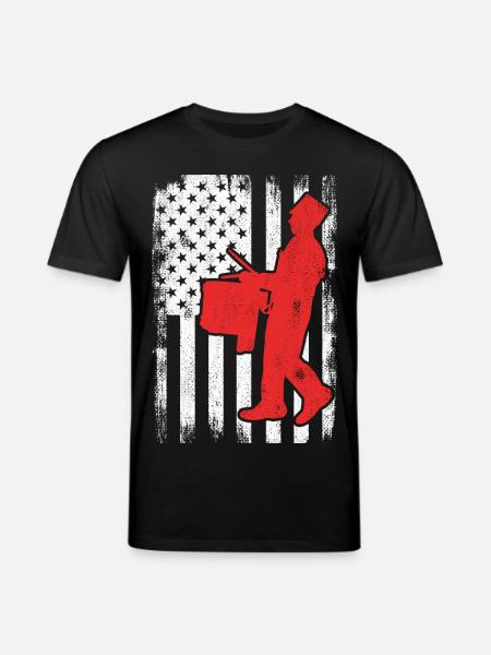 USA Patriotic drummer - Stanley/Stella CREATOR Unisex Organic T-Shirt - black