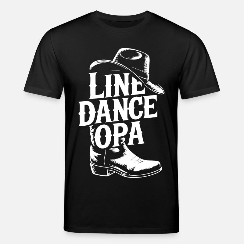 Line Dance Opa - Stanley/Stella Unisex Bio-T-Shirt CREATOR  - Schwarz