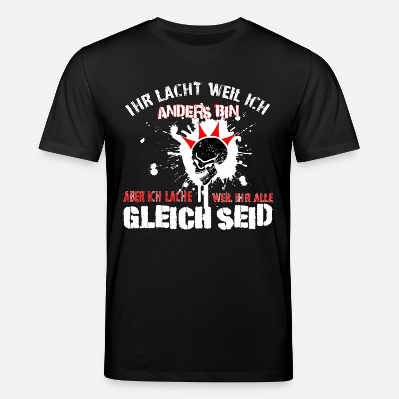 Punk - Ich lache - Stanley/Stella Unisex Bio-T-Shirt CREATOR - Schwarz