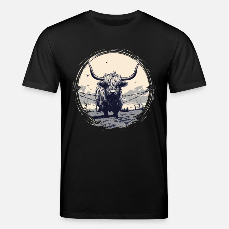 Bovins écossais des Highlands - T-shirt bio CREATOR Stanley/Stella Unisexe - noir
