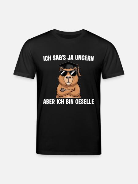 Ausbildung geschafft Capybara - Geselle Abschluss - Stanley/Stella Unisex Bio-T-Shirt CREATOR  - Schwarz