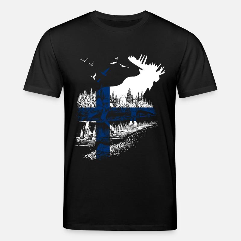 FINNLAND ELCH - Stanley/Stella Unisex Bio-T-Shirt CREATOR  - Schwarz