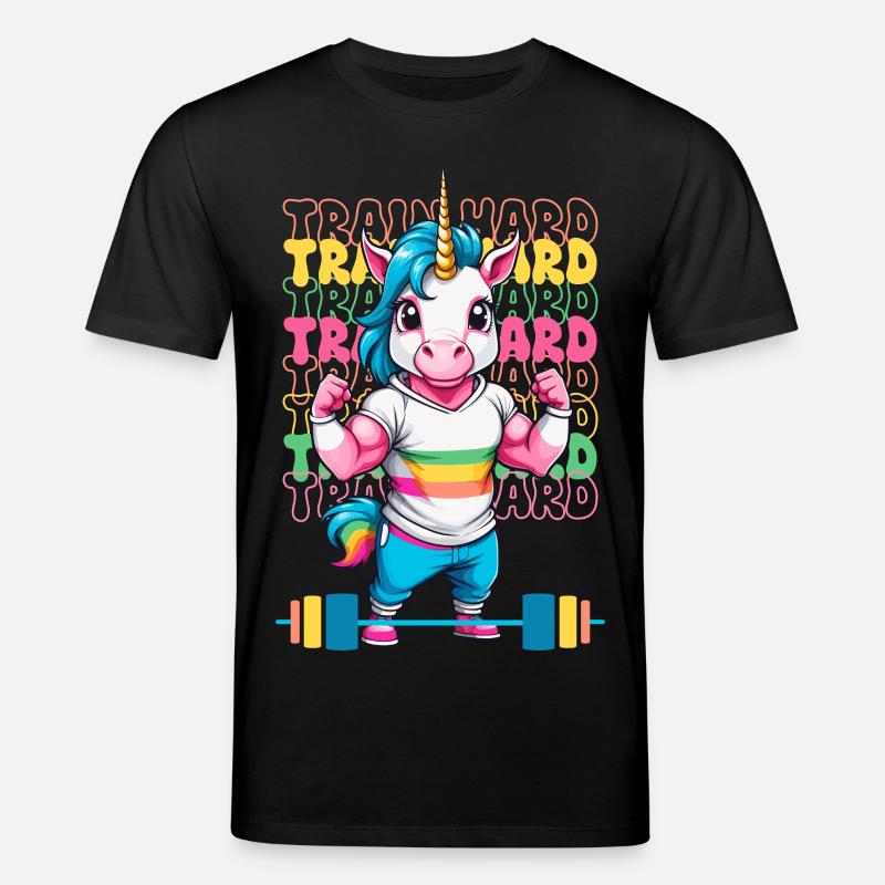 Bodybuilder Einhorn - Stanley/Stella Unisex Bio-T-Shirt CREATOR  - Schwarz