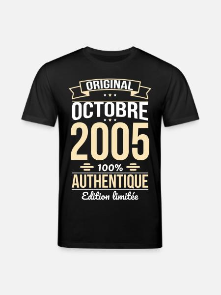 20th Anniversary - Original - October 2005 - Stanley/Stella CREATOR Unisex Organic T-Shirt - black
