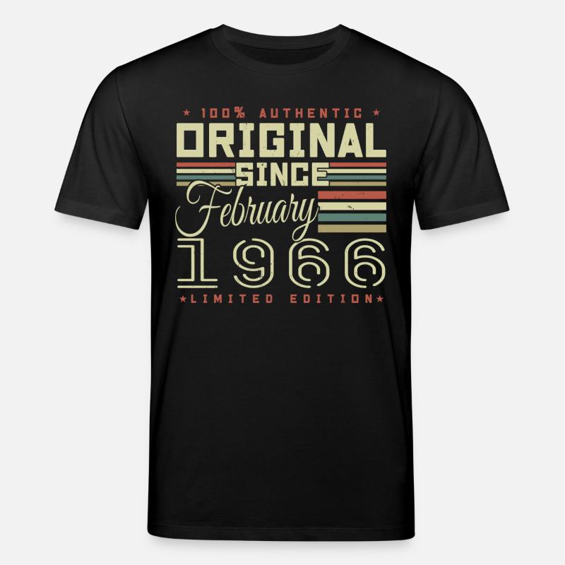 Großartig seit Februar 1966 - Stanley/Stella Unisex Bio-T-Shirt CREATOR  - Schwarz
