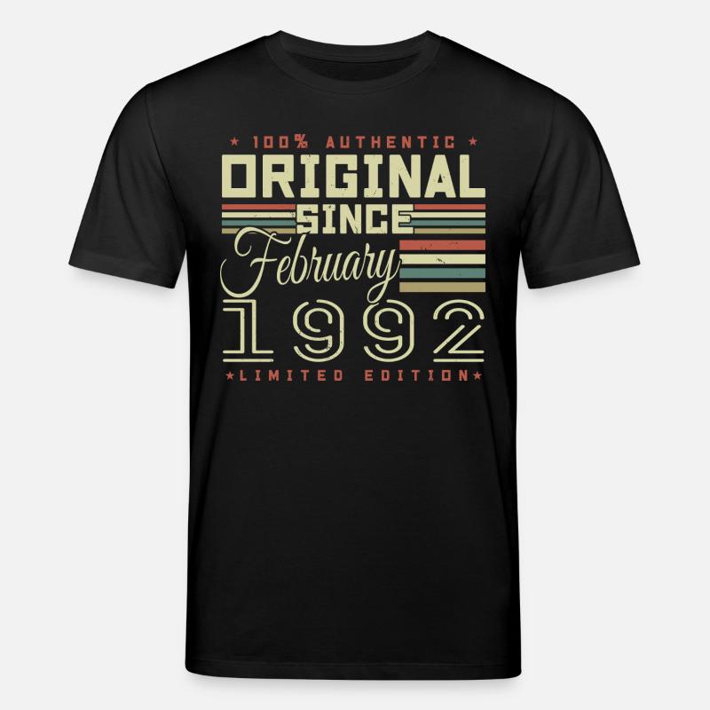 Großartig seit Februar 1992 - Stanley/Stella Unisex Bio-T-Shirt CREATOR  - Schwarz
