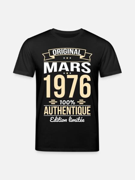 50th Anniversary - Original - March 1976 - Stanley/Stella CREATOR Unisex Organic T-Shirt - black