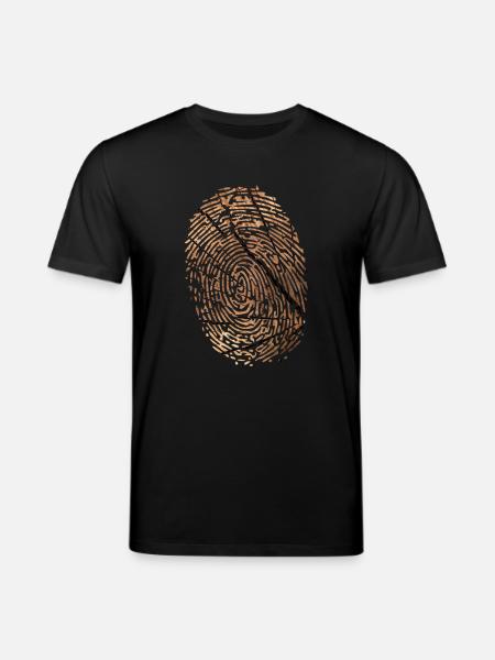 Fingerprint wood - Stanley/Stella CREATOR Unisex Organic T-Shirt - black