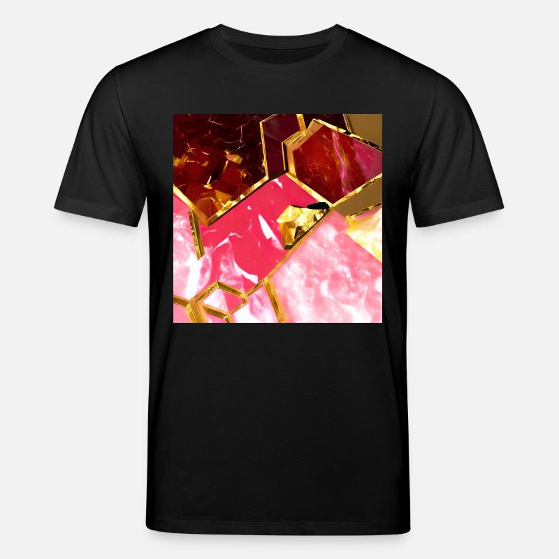 Marmor Roségold Textur - Stanley/Stella Unisex Bio-T-Shirt CREATOR  - Schwarz