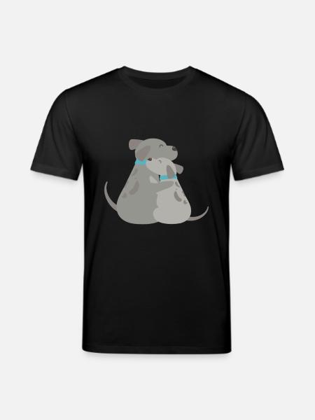 Dog hug - Stanley/Stella CREATOR Unisex Organic T-Shirt - black