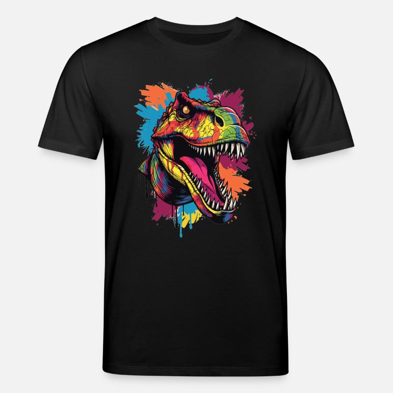 Bunter T-Rex Kopf - Stanley/Stella Unisex Bio-T-Shirt CREATOR  - Schwarz