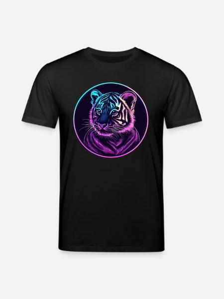 Neon Tigerblick - Stanley/Stella Unisex Bio-T-Shirt CREATOR - Schwarz