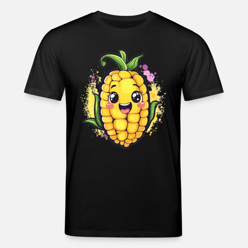 Fröhlicher Maiskolben - Stanley/Stella Unisex Bio-T-Shirt CREATOR  - Schwarz