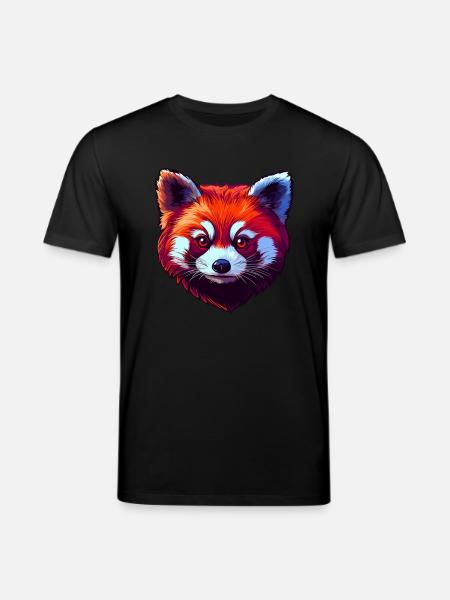 Red Panda Portrait - Stanley/Stella CREATOR Unisex Organic T-Shirt - black
