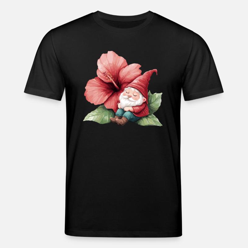 Schlafender Gartenzwerg Blüte - Stanley/Stella Unisex Bio-T-Shirt CREATOR - Schwarz