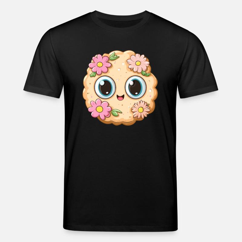 Biscuit aux fleurs - T-shirt bio CREATOR Stanley/Stella Unisexe - noir
