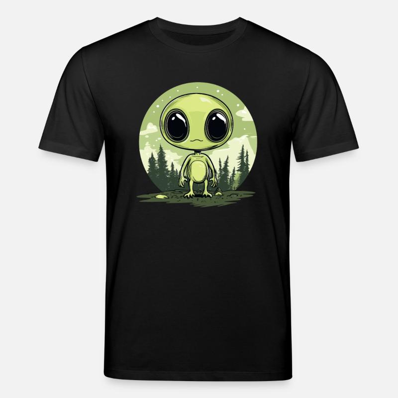 Außerirdischer im Wald - Stanley/Stella Unisex Bio-T-Shirt CREATOR  - Schwarz