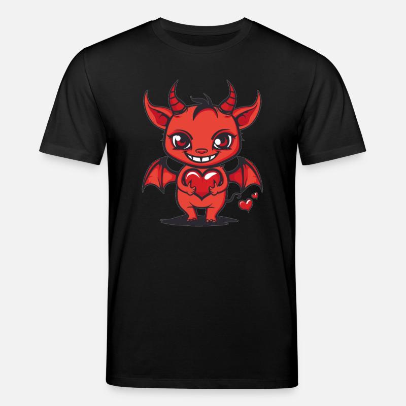 Teufelchen mit Herz - Stanley/Stella Unisex Bio-T-Shirt CREATOR  - Schwarz